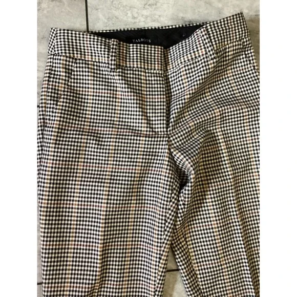 Talbots Hampshire Ankle Pants Houndstooth Women's Size 0P Petites - Picture 2 of 6